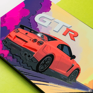 GTR Flames Laptop Skin  (3D Glaze)